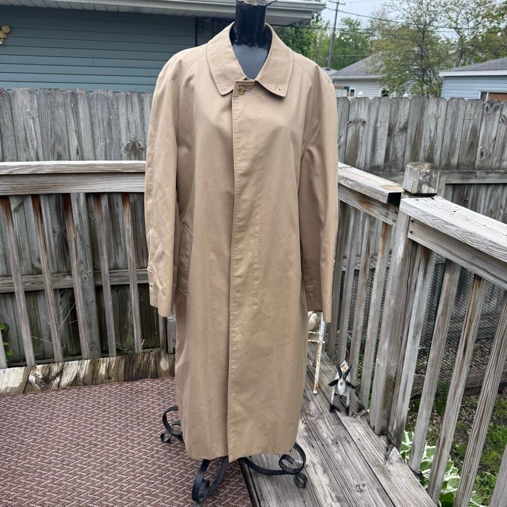 Vintage Burberry London Men’s Beige Trench Overcoat Jacket